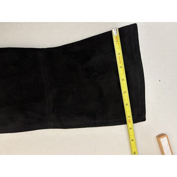 Aldo Over The Knee Sock Boots Black Women 9 Faux Suede Block Heel - Picture 13 of 15